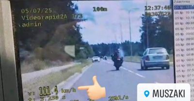 111 km/h przez Muszaki to zdecydowanie za szybko